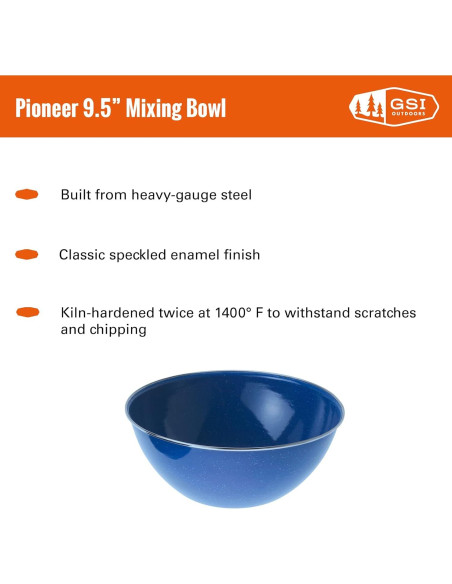 Tazón Mezclador GSI Outdoors Pioneer 24.6 cm Azul Enamelware