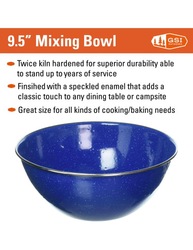 Tazón Mezclador GSI Outdoors Pioneer 24.6 cm Azul Enamelware
