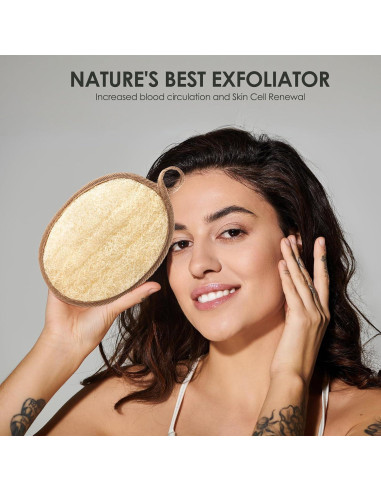 Esponja Exfoliante de Lufa Natural RIYNIBIY - 2 Piezas