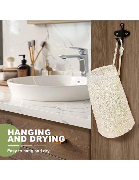 Esponja Exfoliante de Lufa Natural COZZLOMY - Set de 3 Piezas 12.7 cm