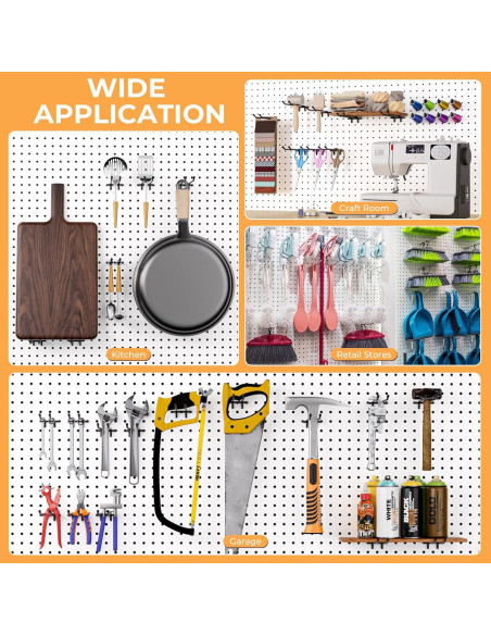 Ganchos de Tablero de Clavos INCLY 36 Piezas 10.16/15.24 cm