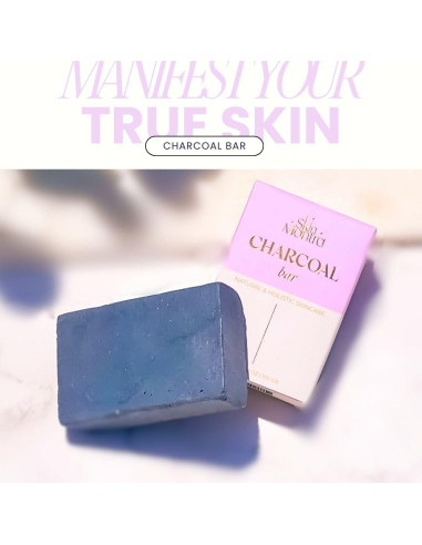 Barra de Jabón de Carbón Activado Skin Mantra 100g - Natural y Vegano