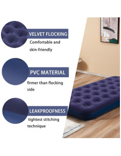 Colchón Inflable RAPTAVIS Twin 190.5x99.1cm para Camping 2