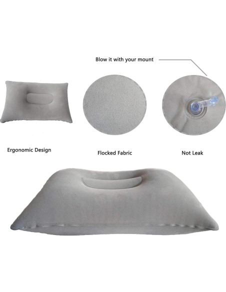 2 Almohadas Inflables Ultraligeras Alovexiong para Camping