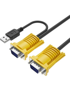 Cable KVM USB VGA 1.5m Yinker - Extensión 3.05m 2