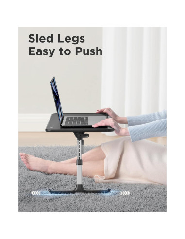 Mesa de Cama SAIJI para Laptop Ajustable Plegable 60x63.5cm Negro