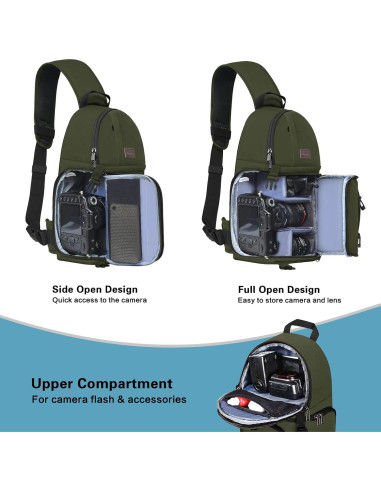 Bolsa de Mensajero MOSISO para Cámara DSLR/SLR/Mirrorless Verde