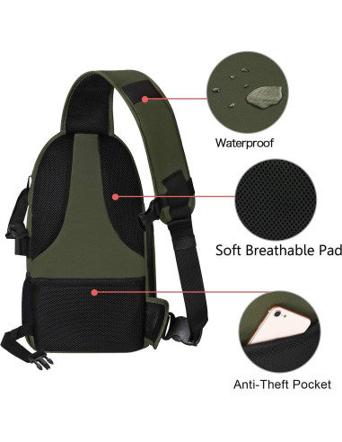 Bolsa de Mensajero MOSISO para Cámara DSLR/SLR/Mirrorless Verde