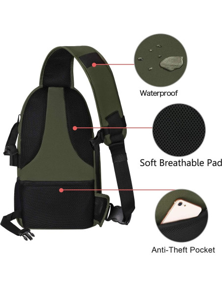 Bolsa de Mensajero MOSISO para Cámara DSLR/SLR/Mirrorless Verde