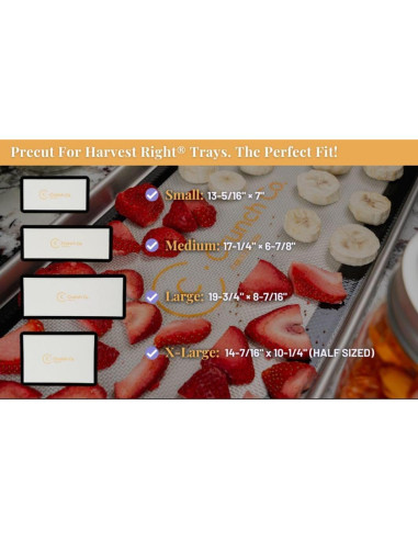 Alfombrillas de Silicona Crunch Co. para Deshidratador Harvest Right - 4 Piezas