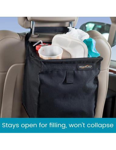 Bolsa de Basura para Auto TrashStash Impermeable 3 Galones Negro