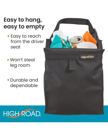 Bolsa de Basura para Auto TrashStash Impermeable 3 Galones Negro