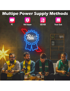 Luz de neón regulable JooeTuu PBR azul para bar 24.38x6.86cm 2