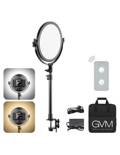 Luz LED de Video GVM 10" Bi-Color con Control APP y Difusor