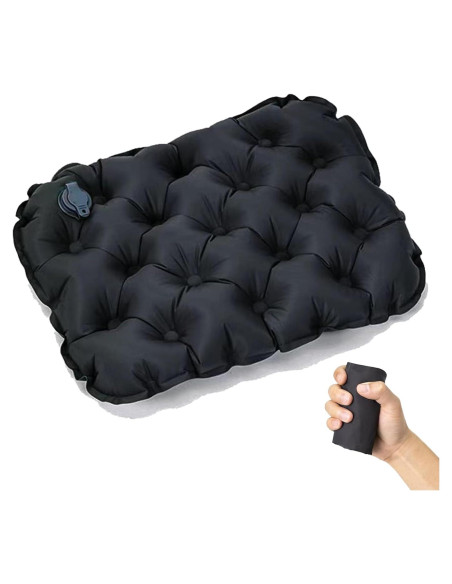 Cojín Inflable Colefunmit SE01 Negro 39.9x30cm Ligero Cojín Inflable Colefunmit SE01 Negro 39.9x30cm Ligero