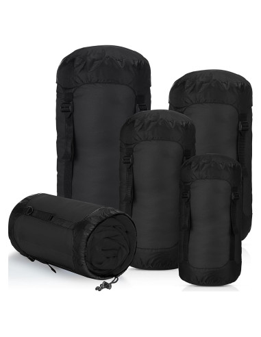5 Sacos de Compresión Impermeables GliCraft para Mochilas 5L-35L