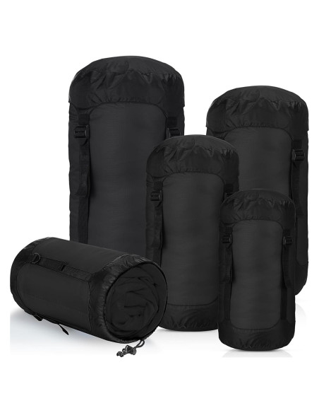 5 Sacos de Compresión Impermeables GliCraft para Mochilas 5L-35L