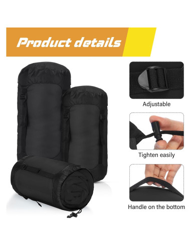 5 Sacos de Compresión Impermeables GliCraft para Mochilas 5L-35L