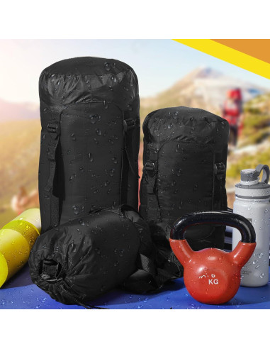 5 Sacos de Compresión Impermeables GliCraft para Mochilas 5L-35L