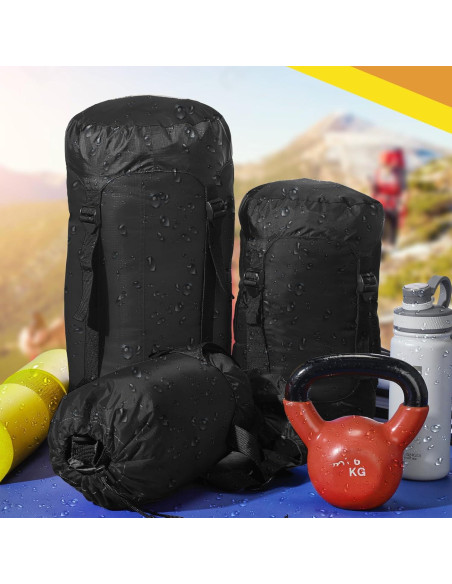 5 Sacos de Compresión Impermeables GliCraft para Mochilas 5L-35L