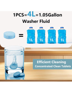 100 Tabletas Limpiaparabrisas Concentradas Apalie - 378.5L 2