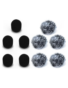 Cubilux Juego de Muff Wind y Cubierta de Espuma para Micrófono