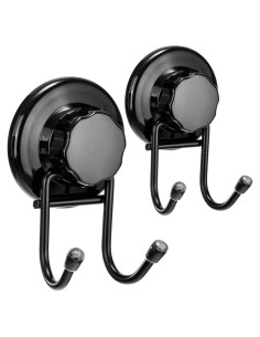 Gancho de Succión SANNO 2 Piezas Acero Inoxidable Negro