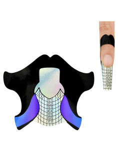 100 Piezas Formas de Uñas Adhesivas Honey Joy para Gel Constructor