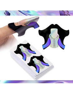 100 Piezas Formas de Uñas Adhesivas Honey Joy para Gel Constructor 2