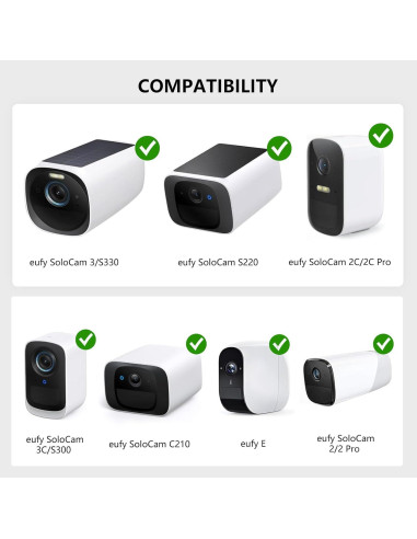 Soporte de Pared Ajustable para Cámara Eufy - Metal Resistente