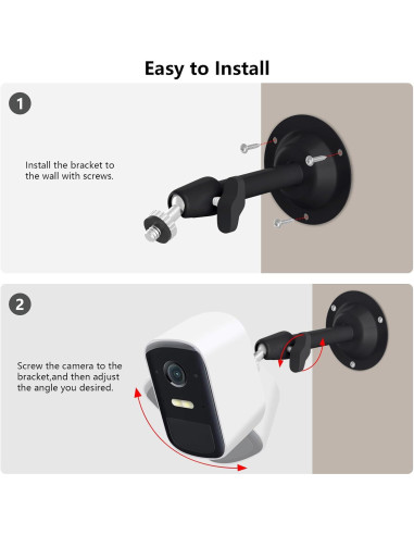 Soporte de Pared Ajustable para Cámara Eufy - Metal Resistente