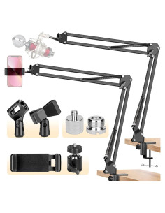 Soporte de Micrófono Brazo CAHAYA CY0262-1 Ajustable Negro