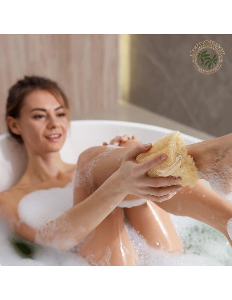 Esponjas Exfoliantes de Lufa Natural Artesanales - Paquete de 3