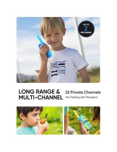 Walkie Talkies Recargables FOREDOM para Niños 3 Unidades