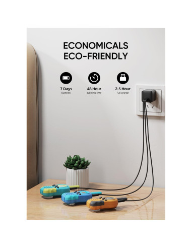 Walkie Talkies Recargables FOREDOM para Niños 3 Unidades