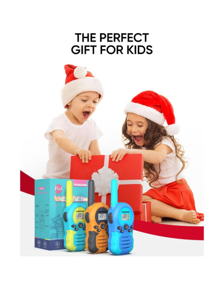 Walkie Talkies Recargables FOREDOM para Niños 3 Unidades