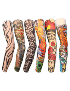 Juego de Mangas de Tatuajes Temporales Unisex Multicolor