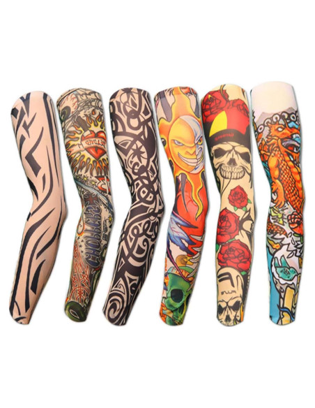 Juego de Mangas de Tatuajes Temporales Unisex Multicolor