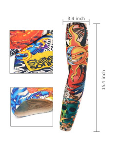 Juego de Mangas de Tatuajes Temporales Unisex Multicolor 2