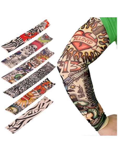 Juego de Mangas de Tatuajes Temporales Unisex Multicolor