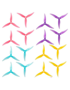 Hélices Gemfan 51477 5.1" 3 Palas CW CCW 16PCS para Dron FPV