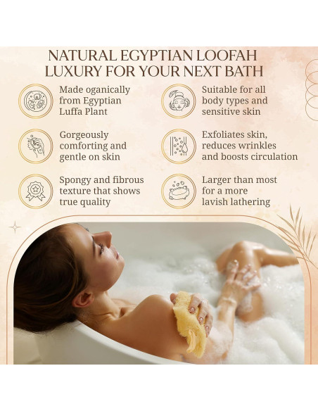 Esponjas Exfoliantes de Lufa Natural Artesanales - Paquete de 3
