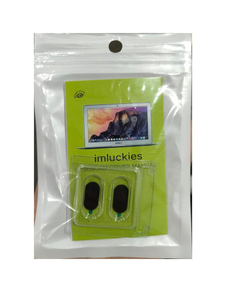 Cubierta de Webcam Metal Deslizante imluckies - 2 Paquete Negro