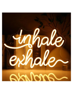 Letrero de Neón Inhalar Exhalar LED 37.5x32.5cm PMCVYH