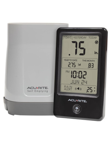 Medidor de Lluvia Inalámbrico AcuRite 02446M con Alarma y LCD