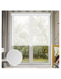 Cortinas Enrollables LUCKUP 20x72 cm Filtrantes de Luz Blancas