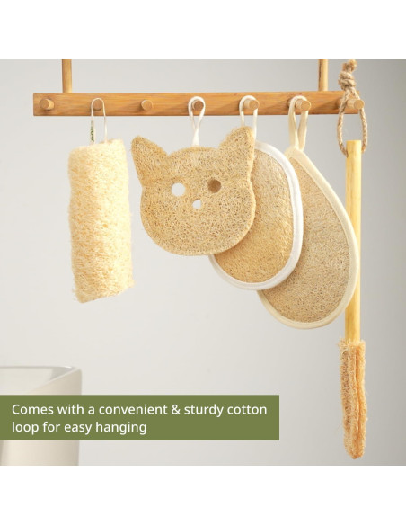 Esponja de Lufa Natural Coba Straws - Exfoliante Biodegradable 4 Unidades Esponja de Lufa Natural Coba Straws - Exfoliante Biodegradable 4 Unidades