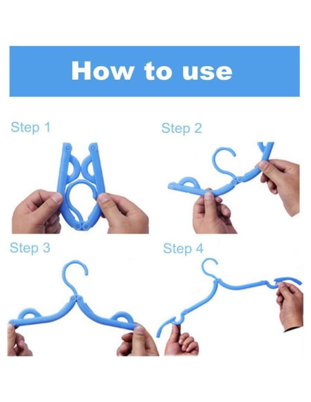 10 Perchas de Viaje Plegables CADEVED - Antideslizantes, Negras