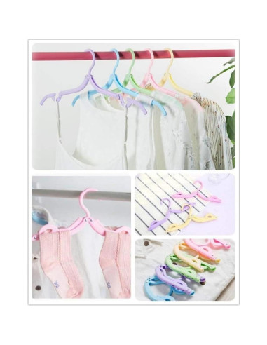 10 Perchas de Viaje Plegables CADEVED - Antideslizantes, Negras