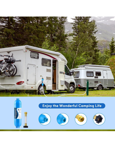 Filtro de Agua Inline Bringpure para RV, Paquete de 2, NSF 42/372